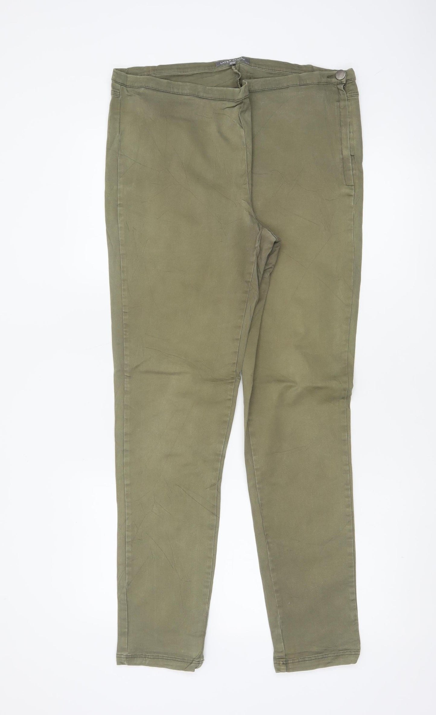 Laura Ashley Women’s Green UK 16 Skinny Stretch Trousers