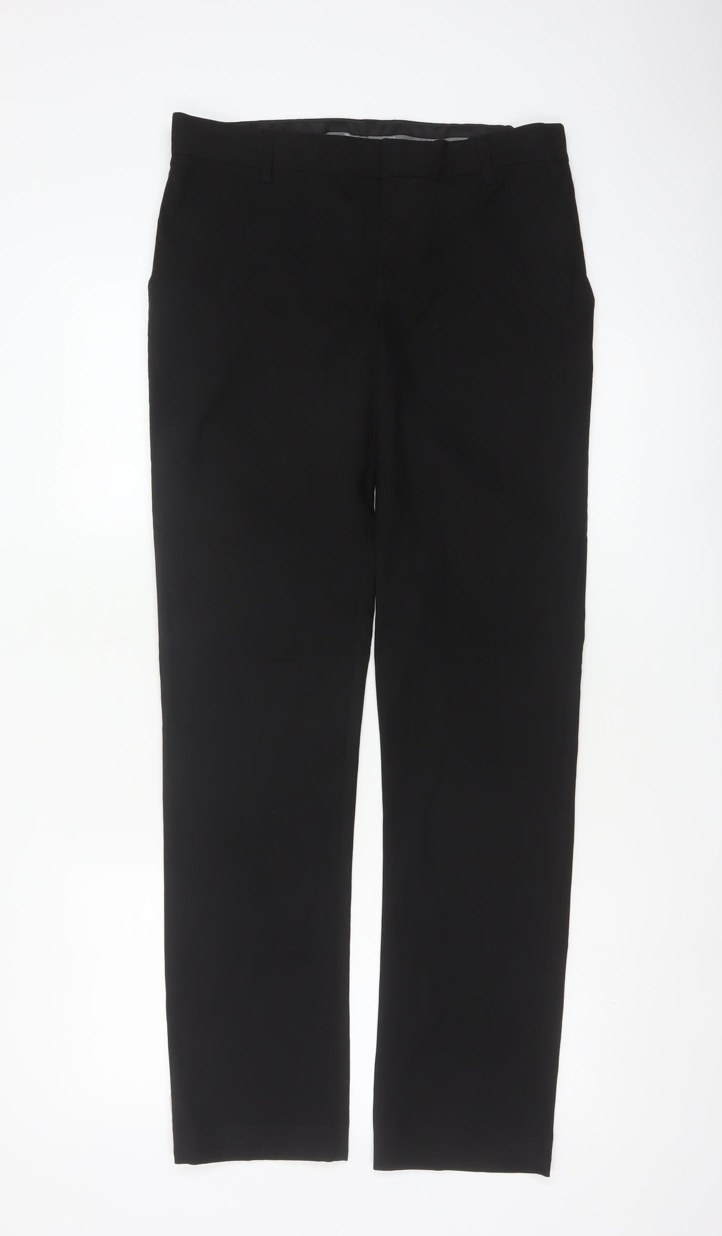 Marks & Spencer Boys Black 14-15 Years Dress Trousers 30W 34L