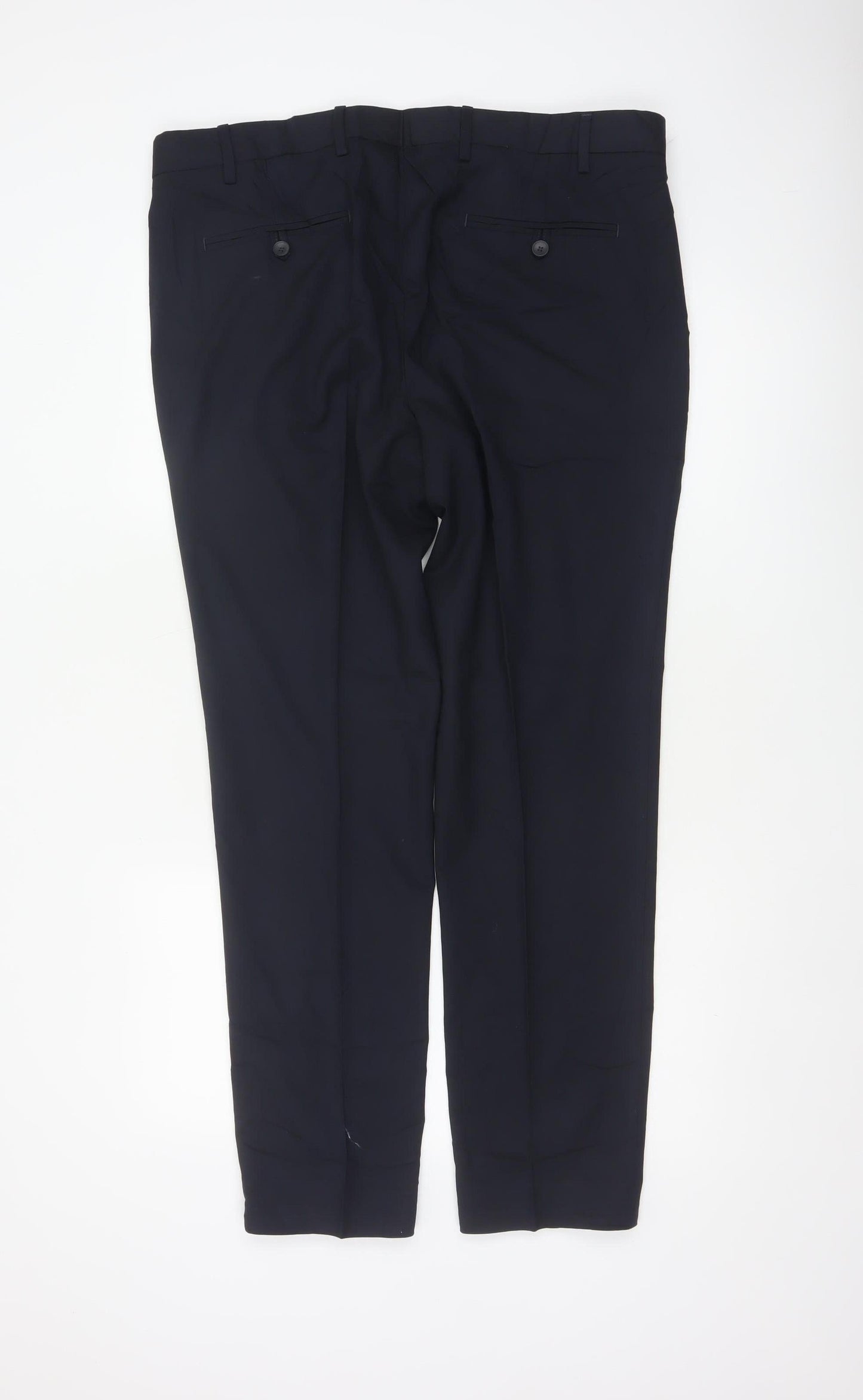 Marks & Spencer Men's Navy 38/31 Skinny Dress Trousers Slim Fit