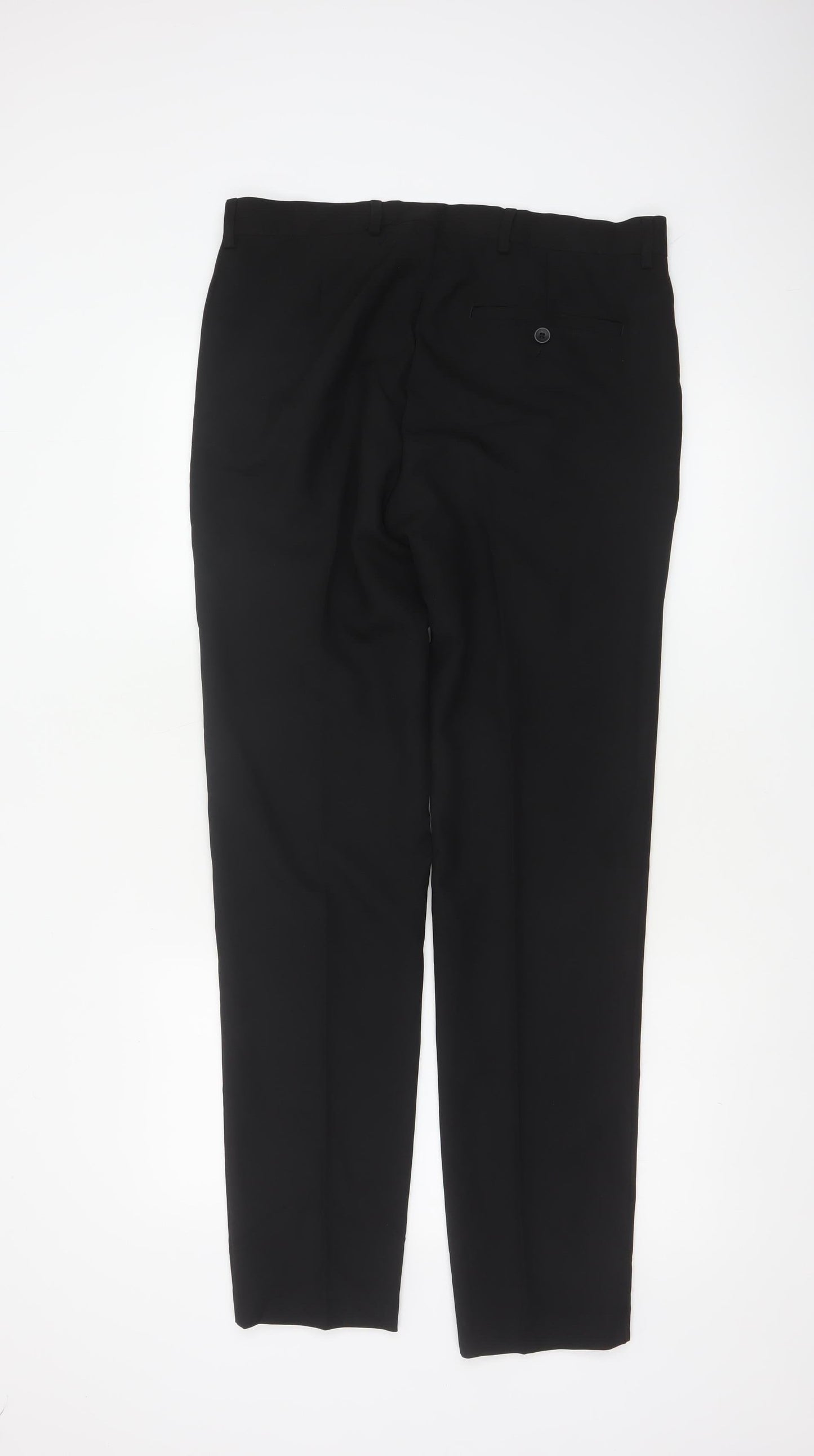 M&S Men’s Black 32in Skinny Trousers Smart Formal 33in Leg