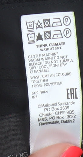 M&S Men’s Black 32in Skinny Trousers Smart Formal 33in Leg