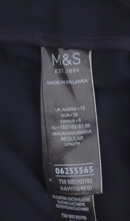 M&S The Mia Women’s Navy Blue Size 10 Slim Tapered Work Trousers