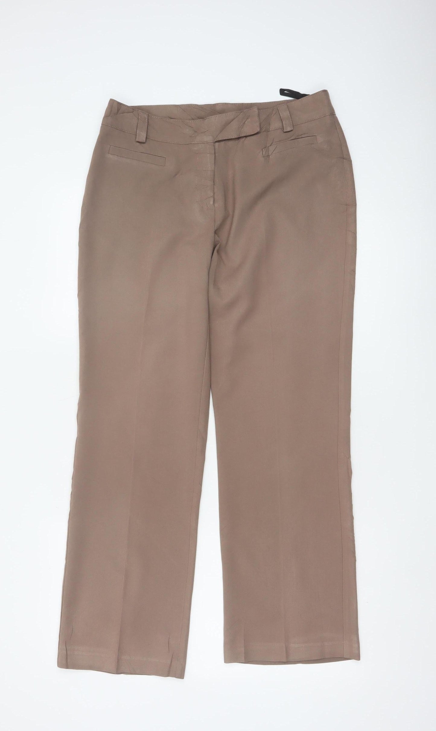 BHS Women’s Brown Size 12 Tailored Straight Leg Dress Trousers
