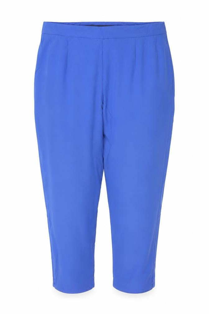 Marks & Spencer Women Blue UK 24 Short Tapered Ankle Zip Tailored Trousers
