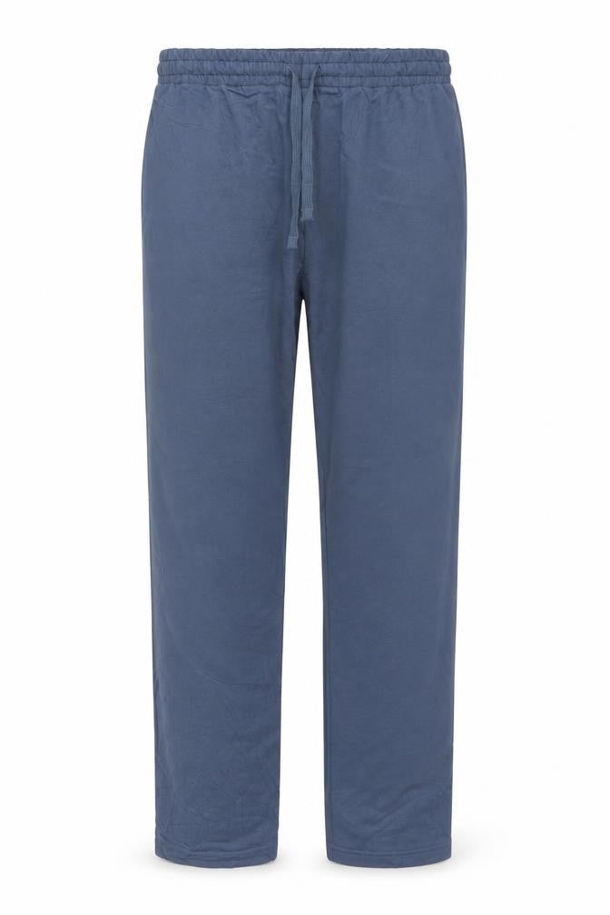 Marks and Spencer Men Blue 2XL Long Regular Fit Drawstring Trousers
