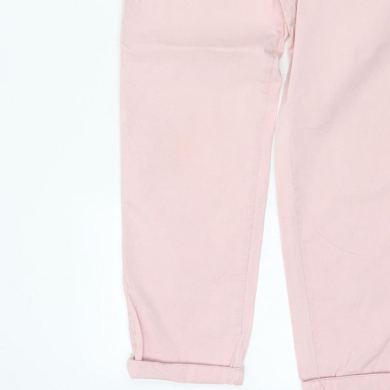 M&S Women’s Pink Size 8 Regular Tapered Chino Trousers