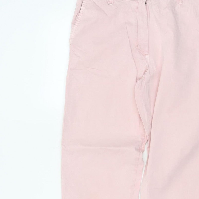 M&S Women’s Pink Size 8 Regular Tapered Chino Trousers