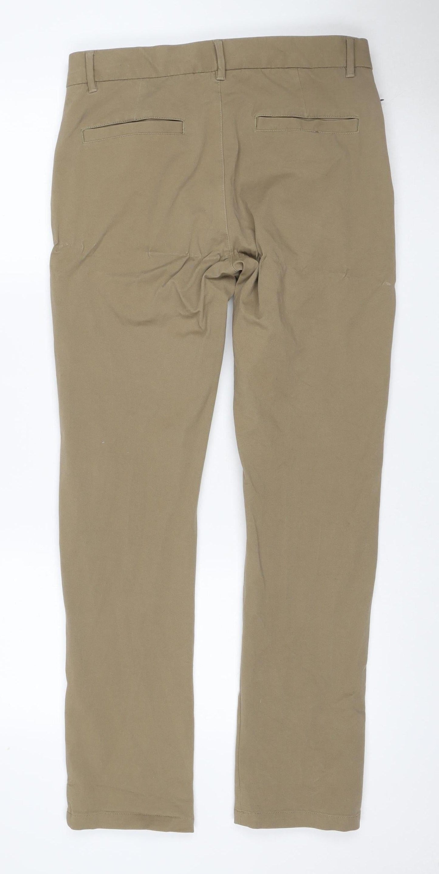 Marks and Spencer Men's Beige 30/31 Ultimate Slim Chino Trousers Stretch