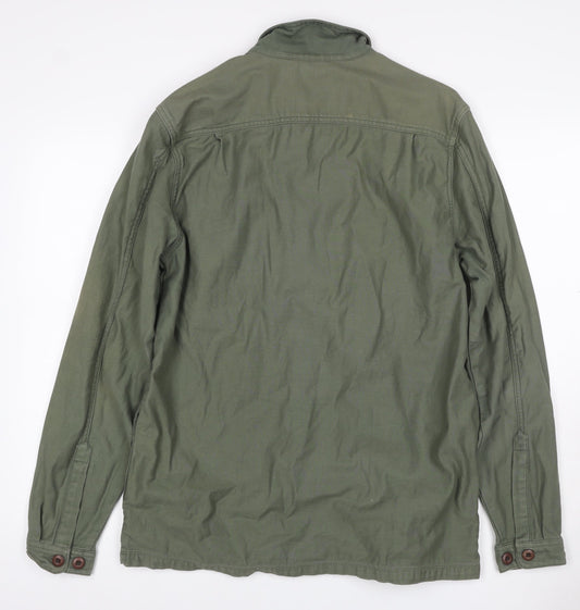 ASOS Men Green M Military Field Jacket Cotton Button Pockets
