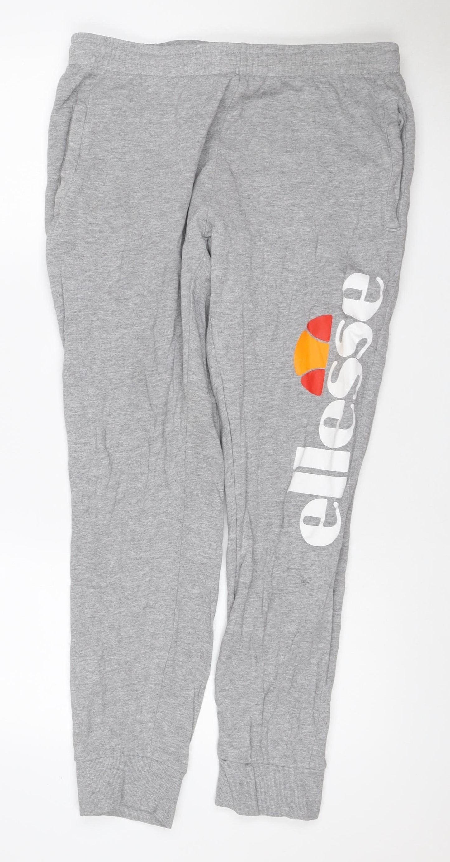 Ellesse Women Grey L Logo Fleece Jogger Sweatpants