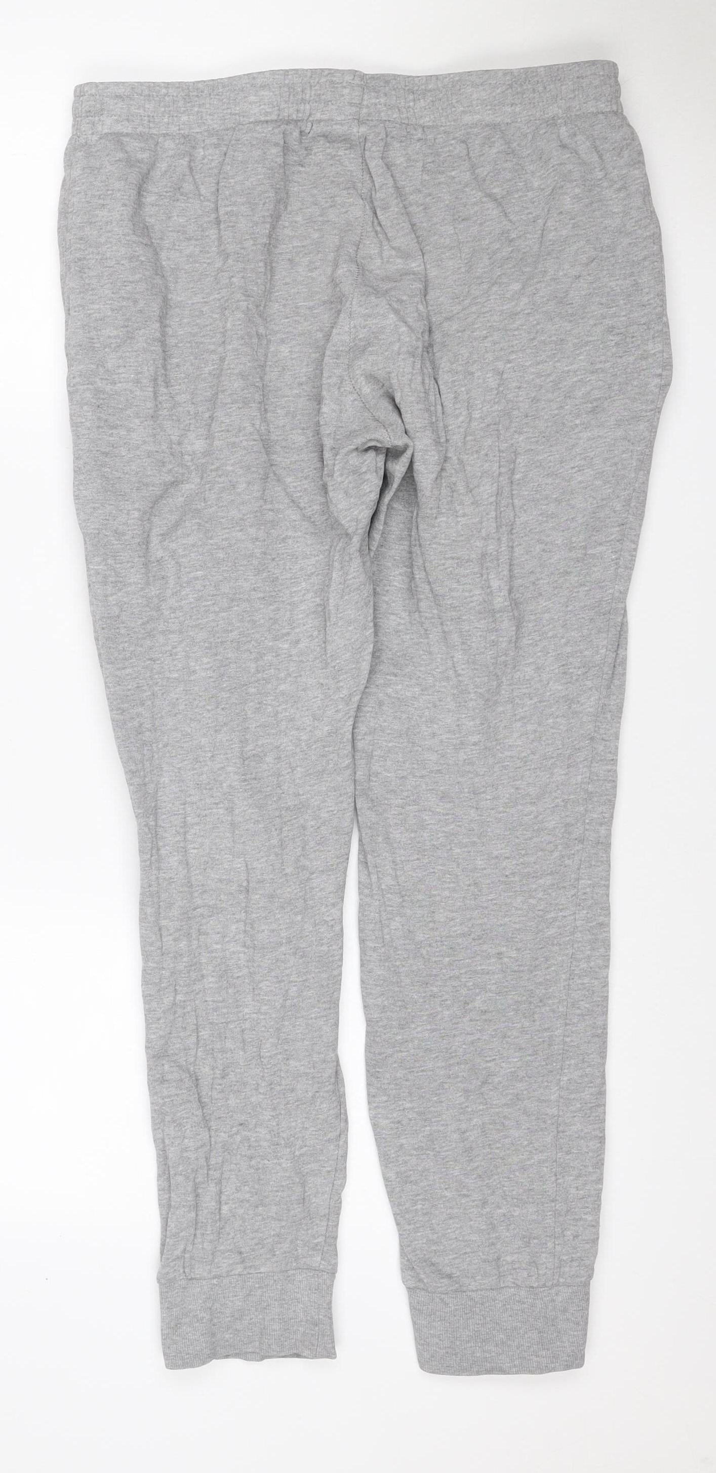 Ellesse Women Grey L Logo Fleece Jogger Sweatpants