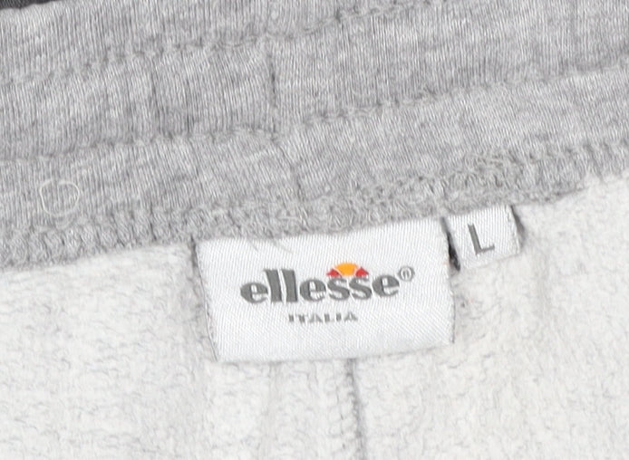 Ellesse Women Grey L Logo Fleece Jogger Sweatpants