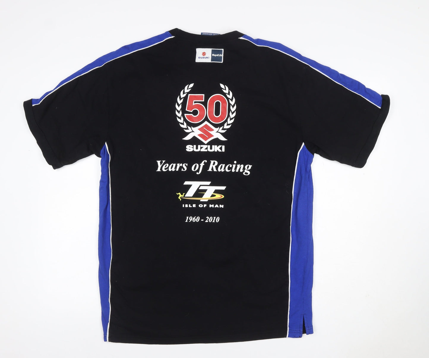 Suzuki Men’s XL Black Blue TT Isle of Man Racing Graphic T-Shirt