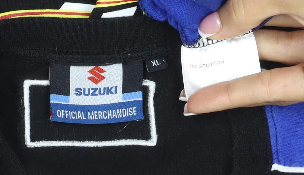 Suzuki Men’s XL Black Blue TT Isle of Man Racing Graphic T-Shirt
