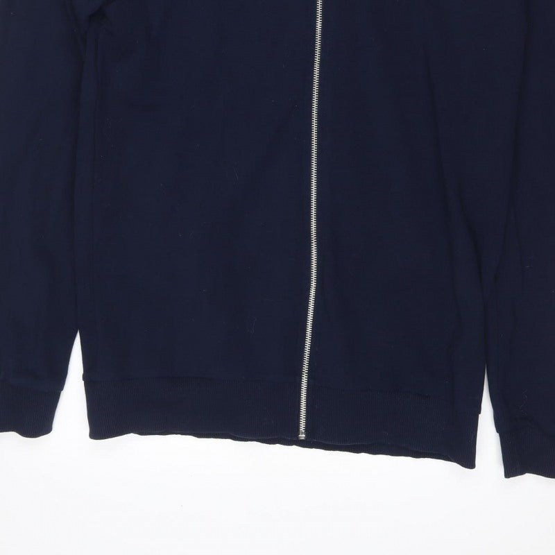 Additional view of ASOS Men’s Navy Blue L Full Zip Hooded Hoodie Pockets