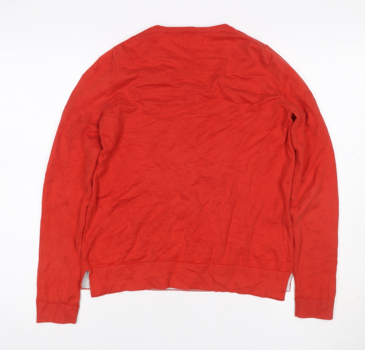 Boden Women Red Size S Round Neck Cotton Blend Button Cardigan
