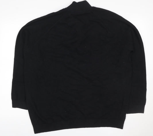 Kensington Eastside Men’s Black XXL 1/4 Zip Waffle Knit Jumper