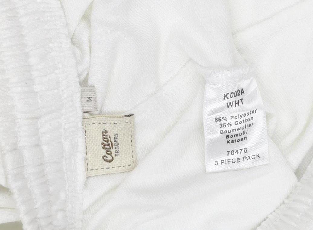 Cotton Traders Women White M Jogger Sweatpants Drawstring Pocket