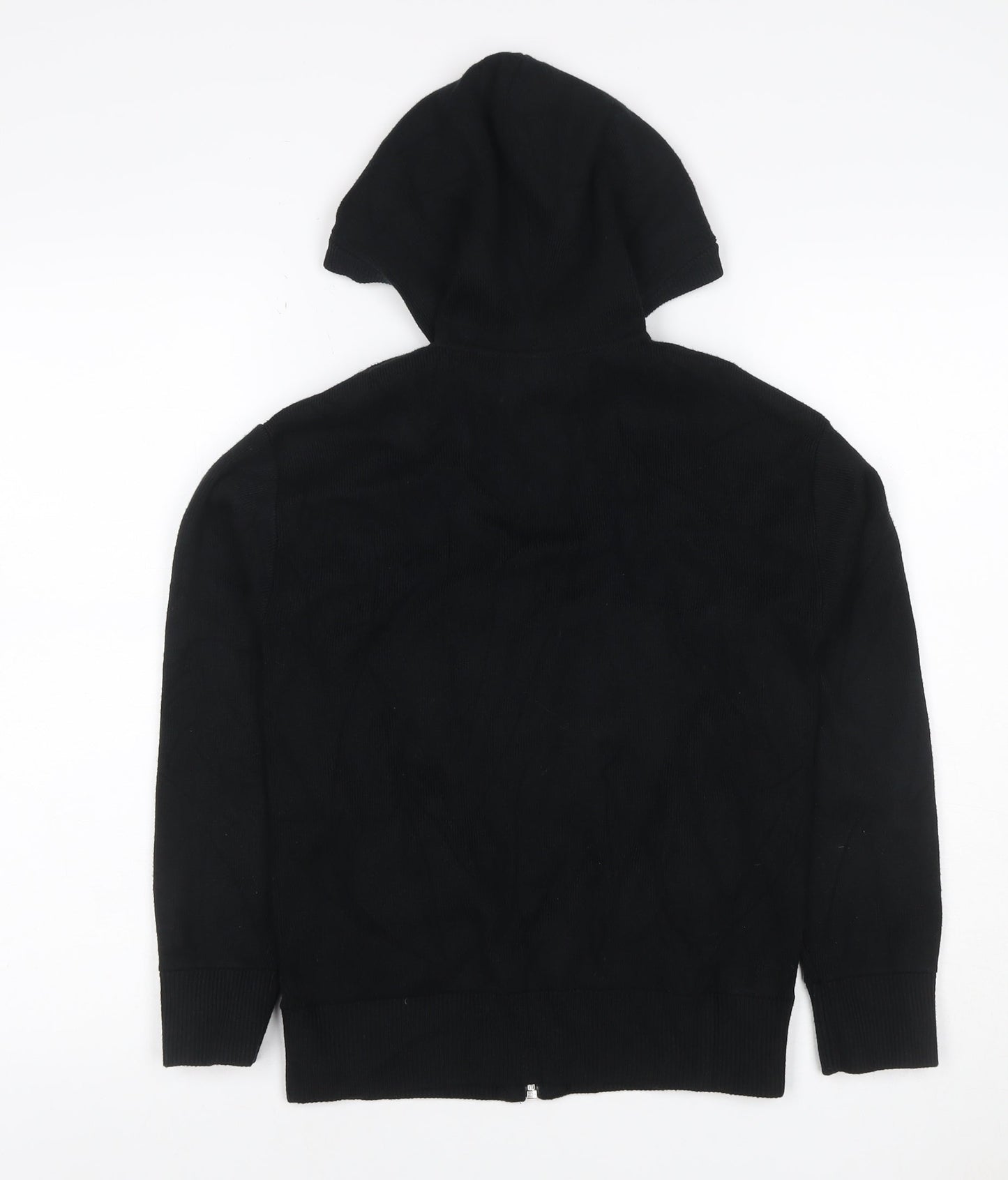 Marks and Spencer Women Black Size S Hooded Full Zip Knit Jumper