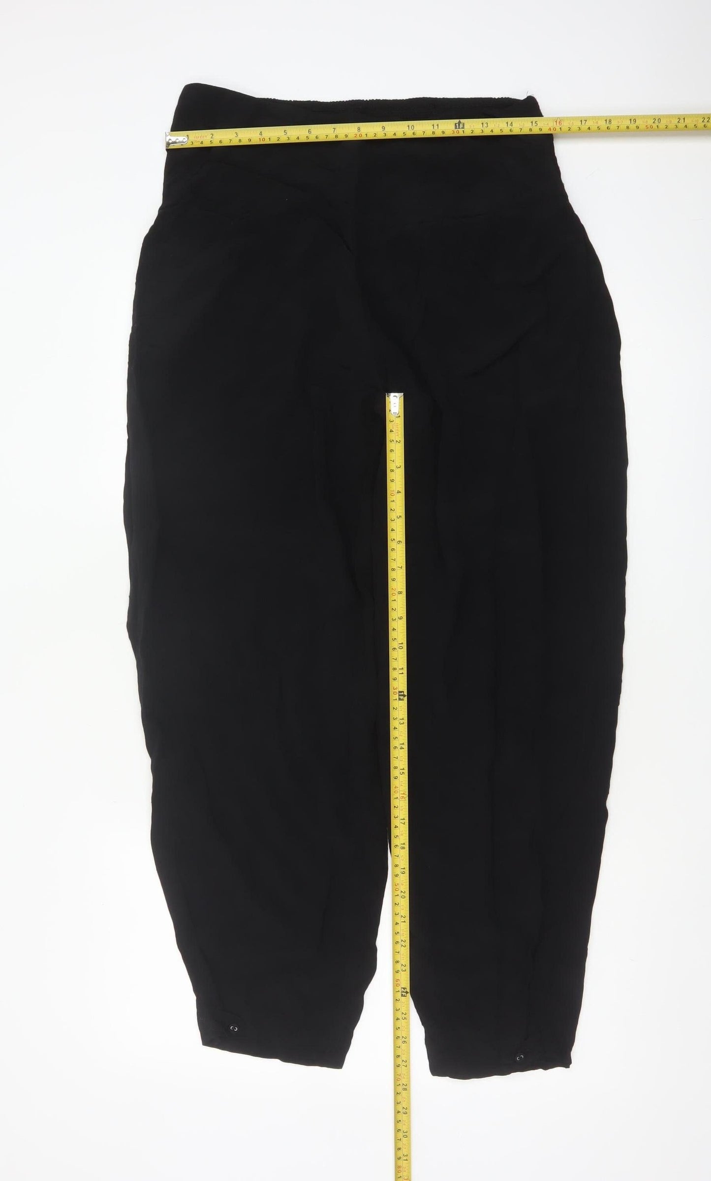 Masai Women’s Black Size L Viscose Harem Trousers Elasticated Waist