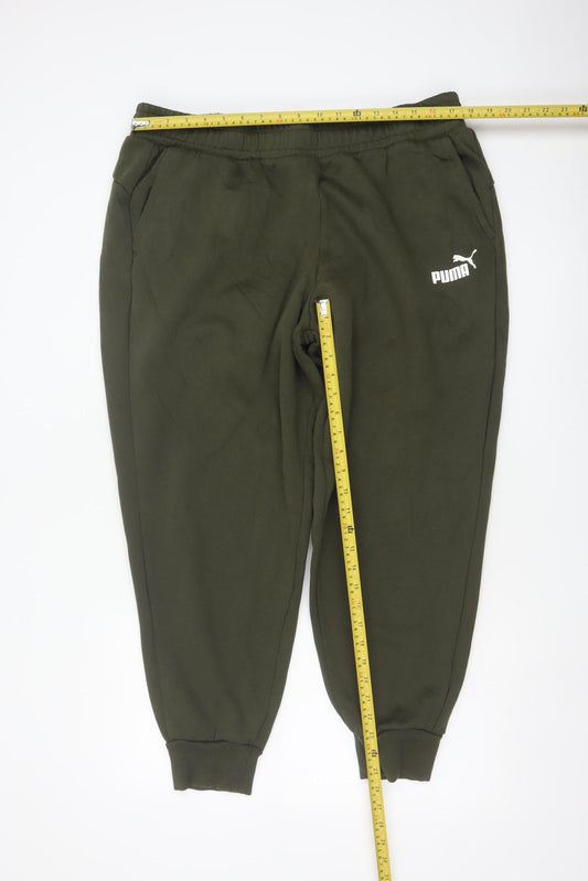 Puma Women Green XXL Jogger Sweatpants Elastic Waist Logo Pockets