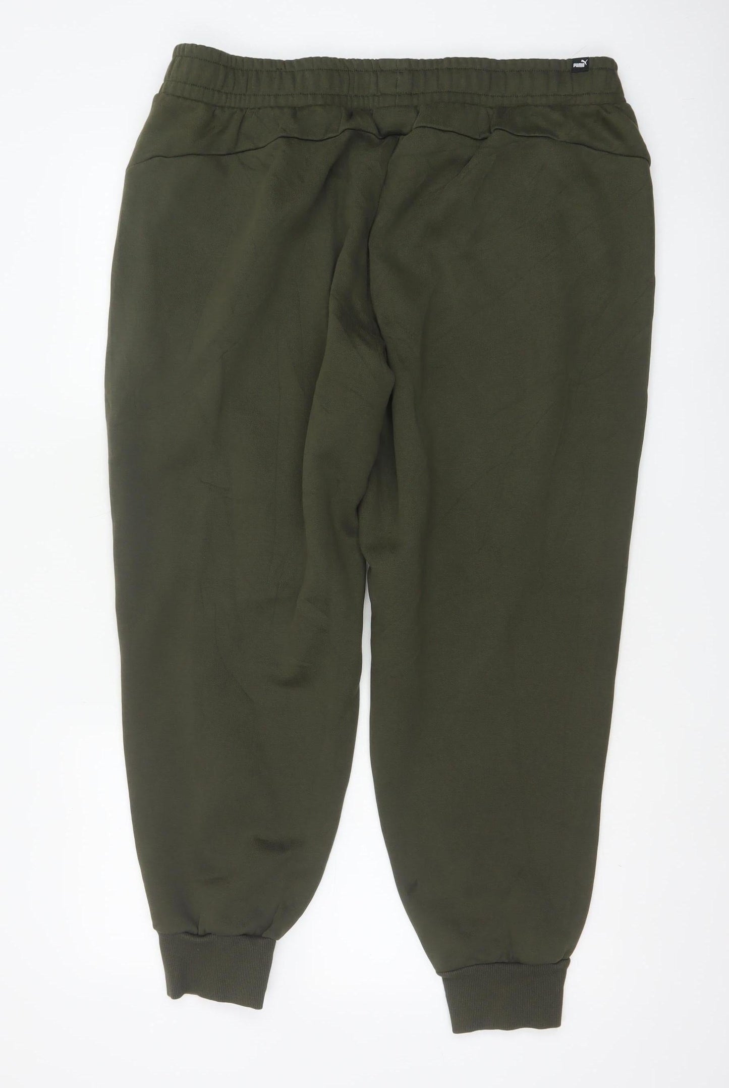 Puma Women Green XXL Jogger Sweatpants Elastic Waist Logo Pockets