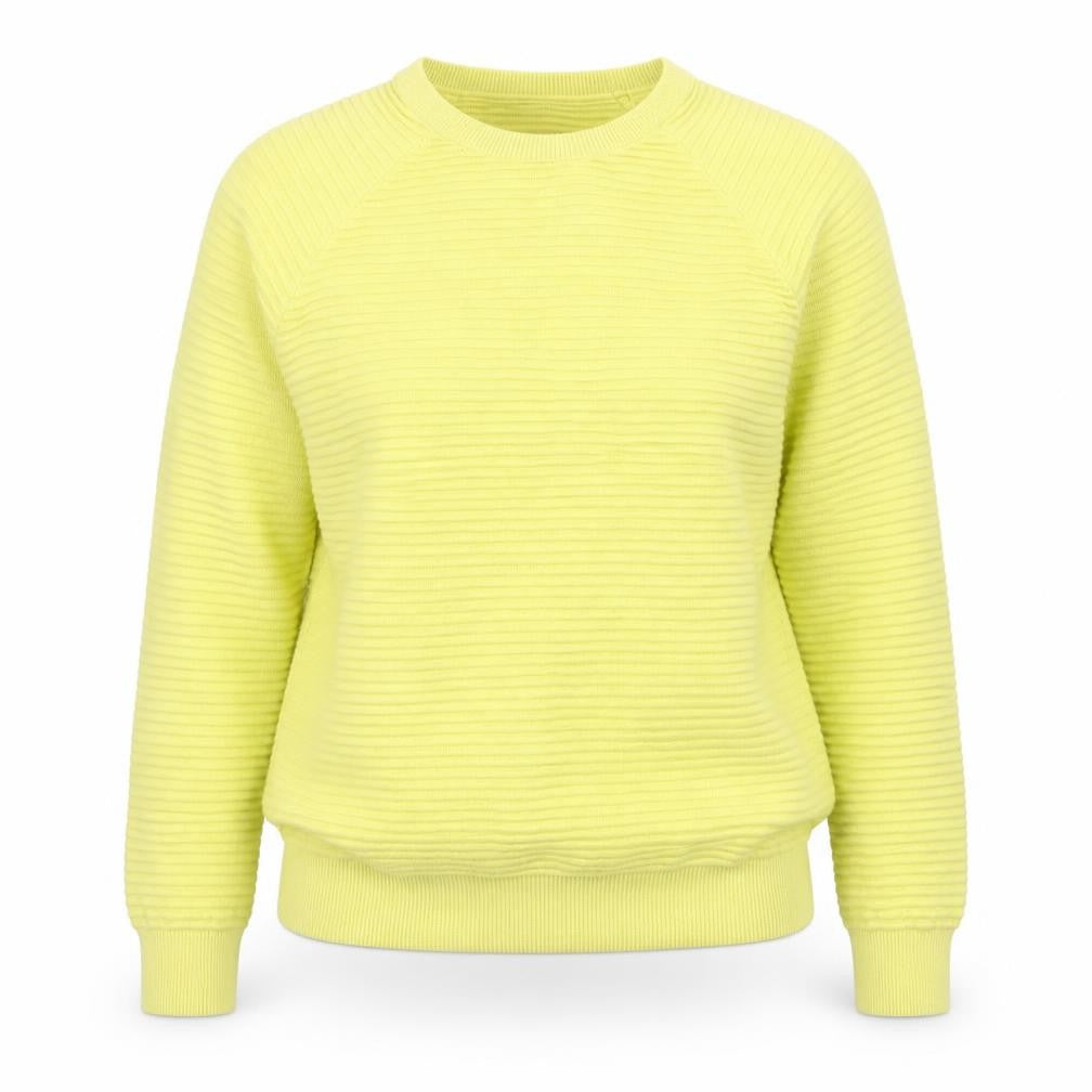 ASOS Women Yellow UK 8 Ribbed Cotton Crew Neck Long Sleeve Pullover Jumper