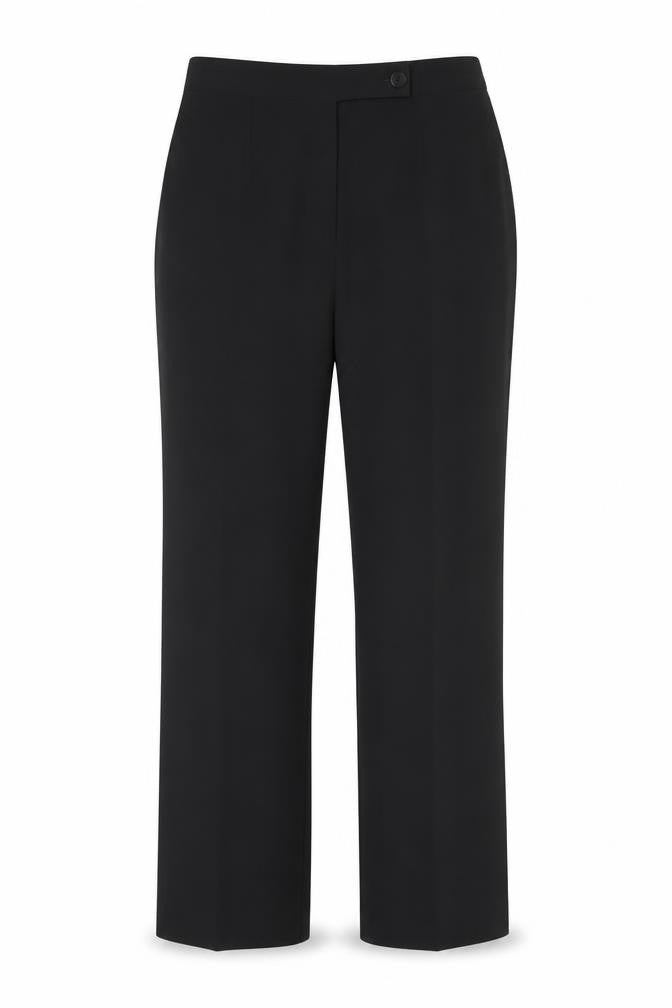 St Bernard Women Black Size 16 High Rise Straight Leg Dress Trousers