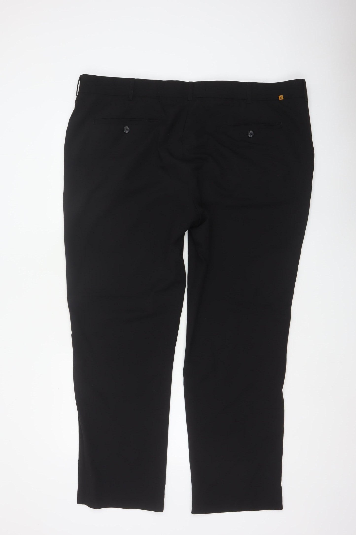 Farah Men’s Black 46W 31L Stretch Flat Front Dress Trousers
