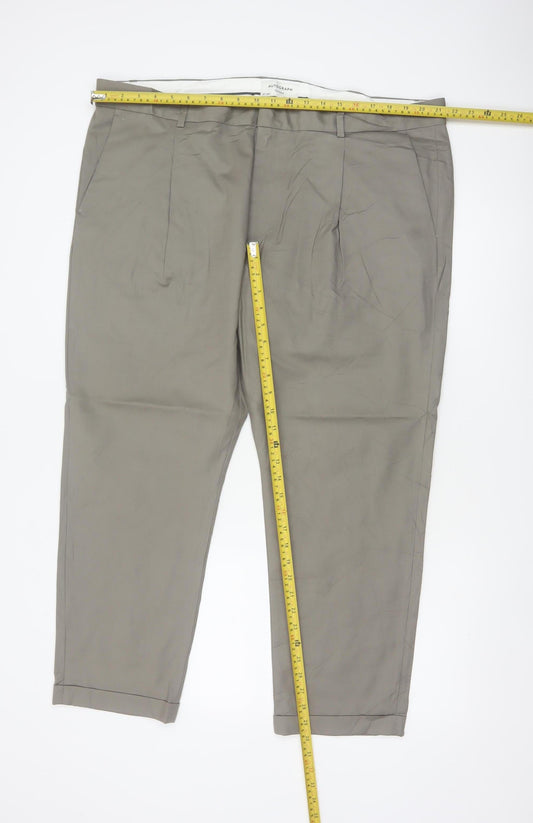 Marks and Spencer Autograph Men's Grey 42 Short Tapered Trousers