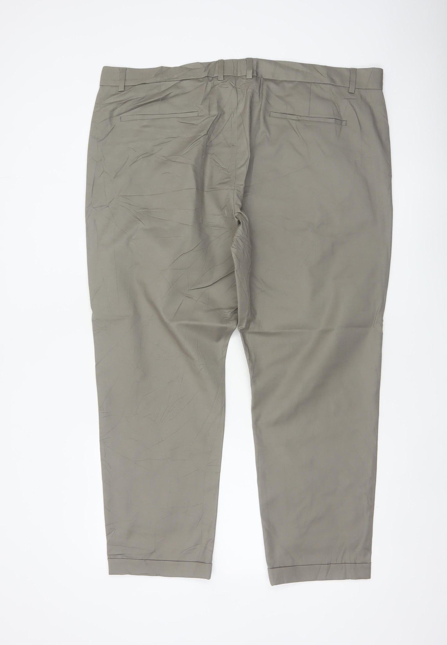 Marks and Spencer Autograph Men's Grey 42 Short Tapered Trousers