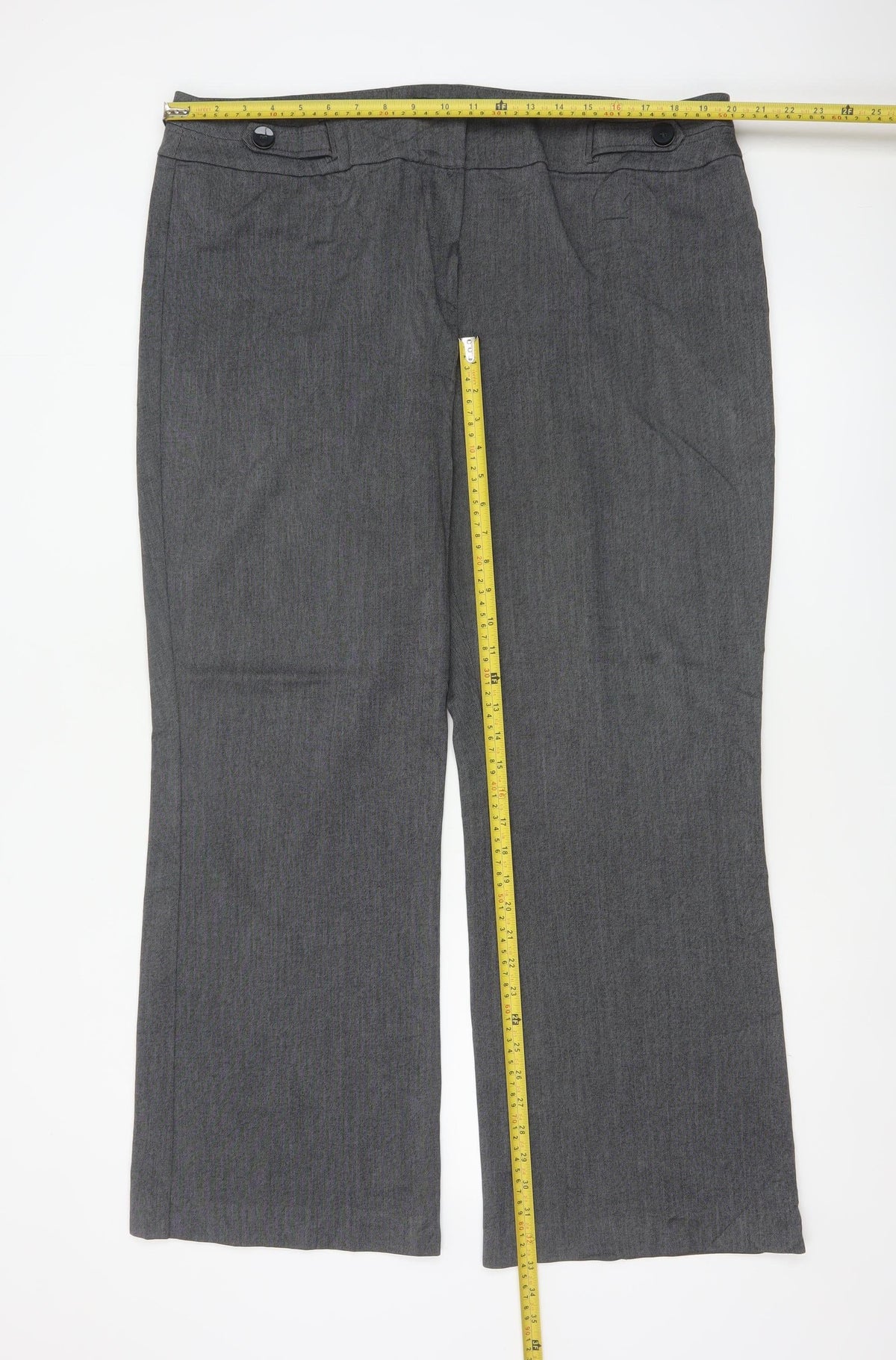 Debenhams Collection Women Grey UK 18 Straight Leg Dress Trousers