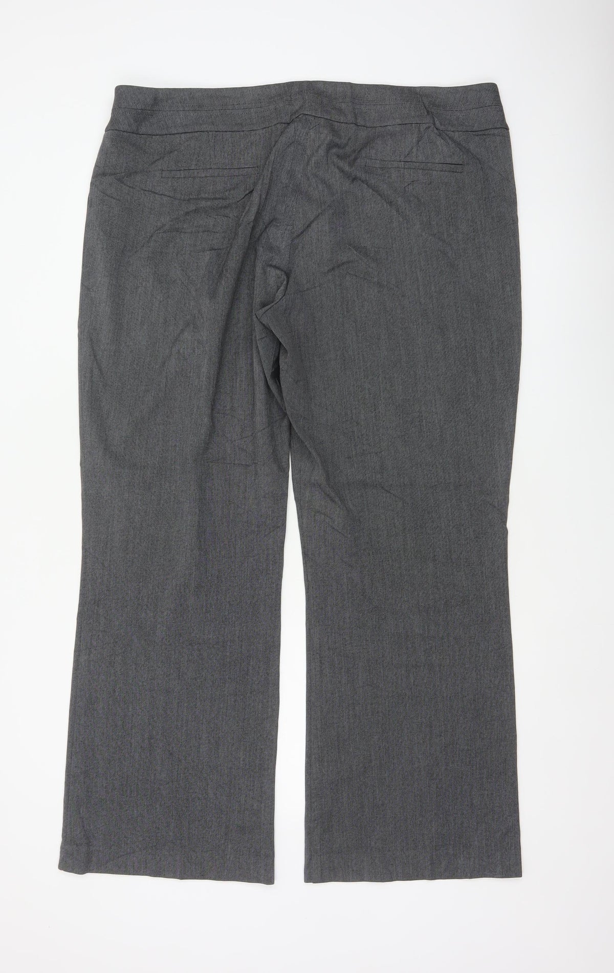 Debenhams Collection Women Grey UK 18 Straight Leg Dress Trousers