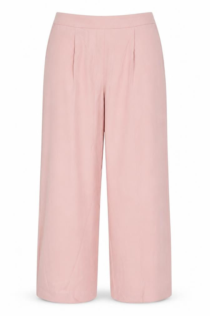 Marks & Spencer Women Pink UK 20 Wide Leg High Rise Trousers