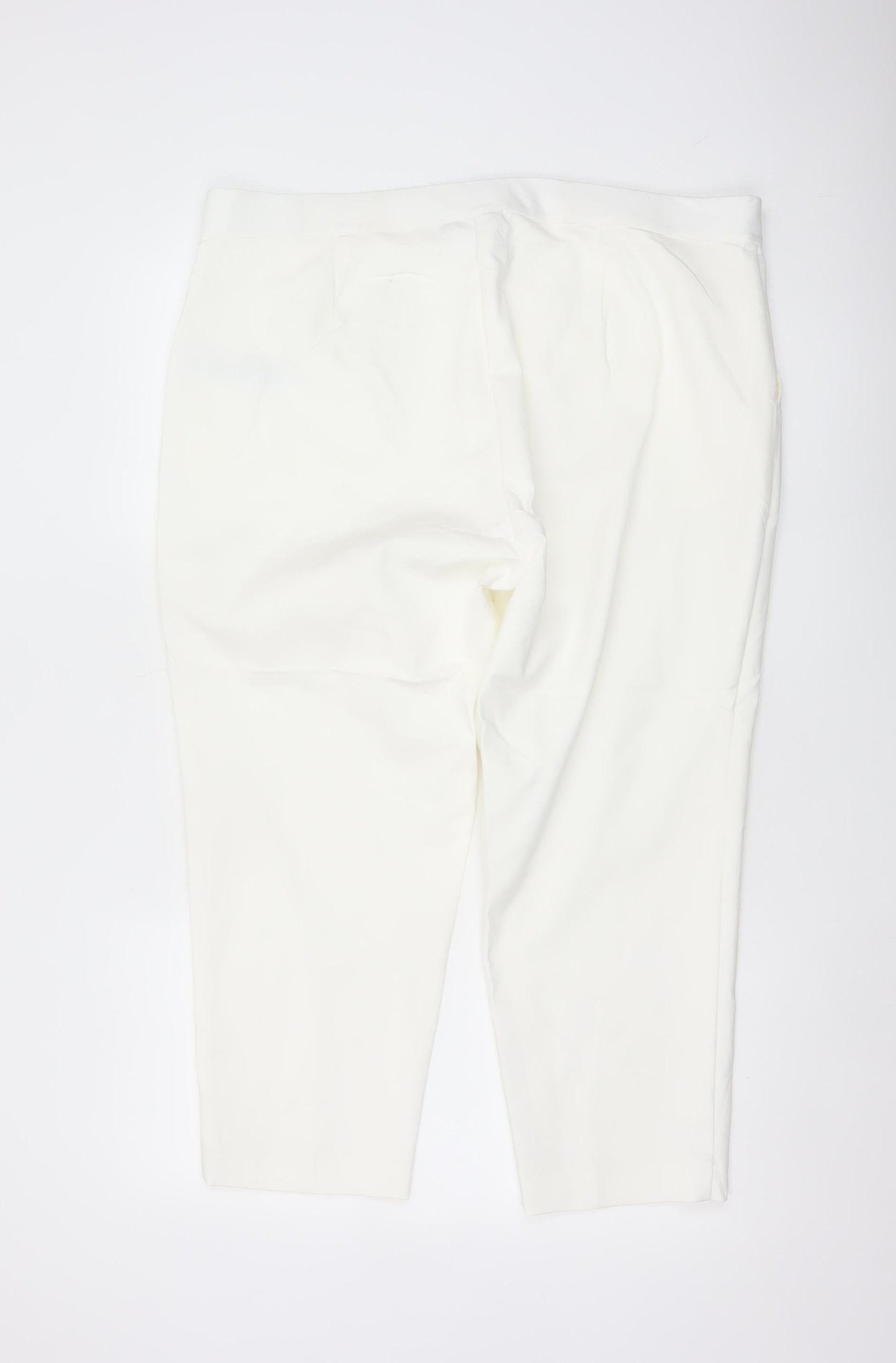 Marks & Spencer Women Ivory UK 20 Short Tapered Chino Trousers