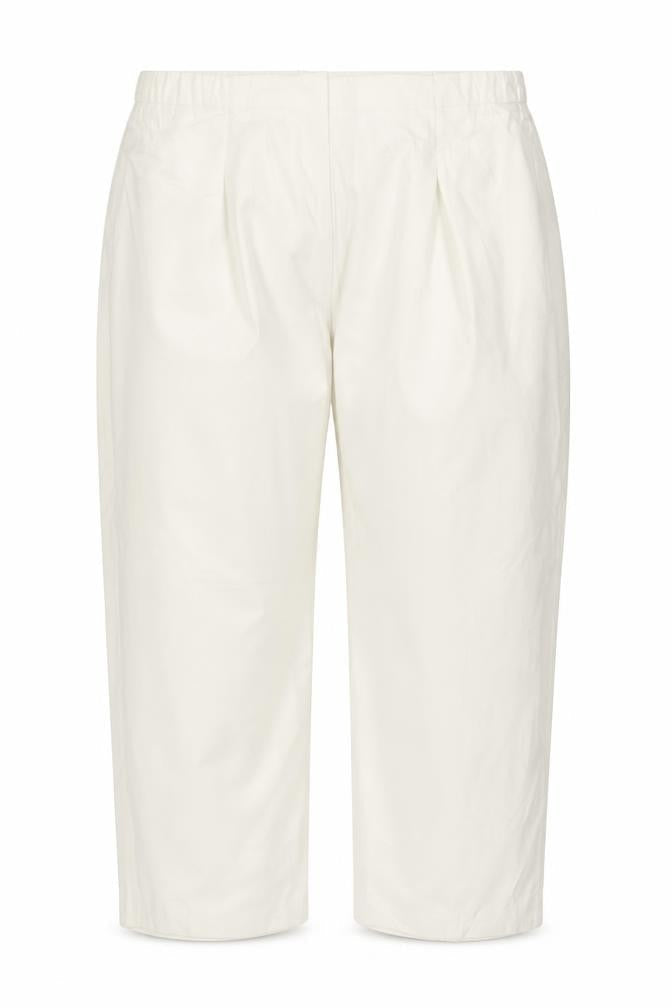 Marks & Spencer Women Ivory Size 22 Regular Cotton Tapered Trousers