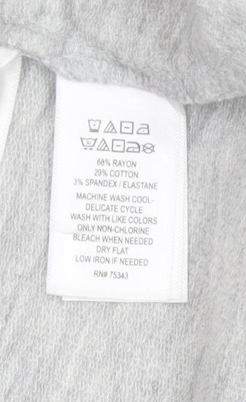 Tahari Women Grey L Knit 3 Button Notch Lapel Blazer Jacket