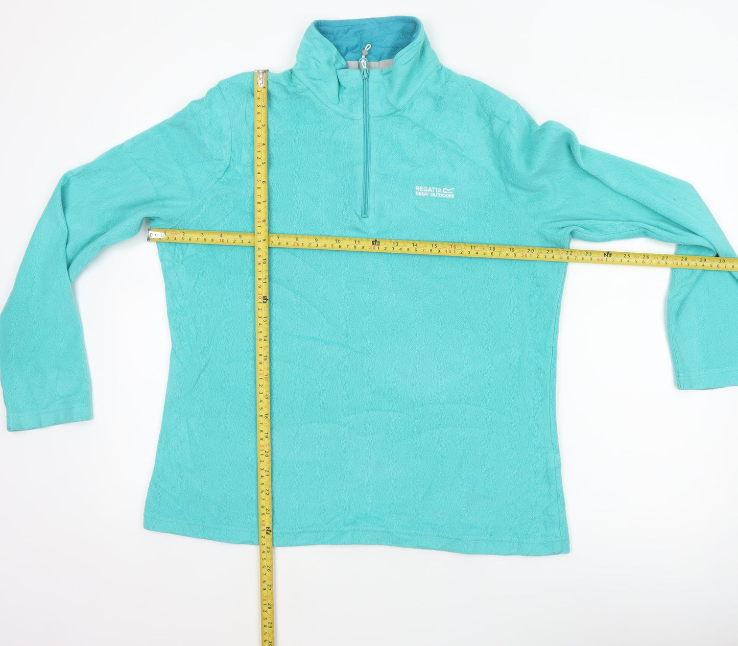 Regatta Women Blue UK 14 Pullover Fleece 1/4 Zip High Neck