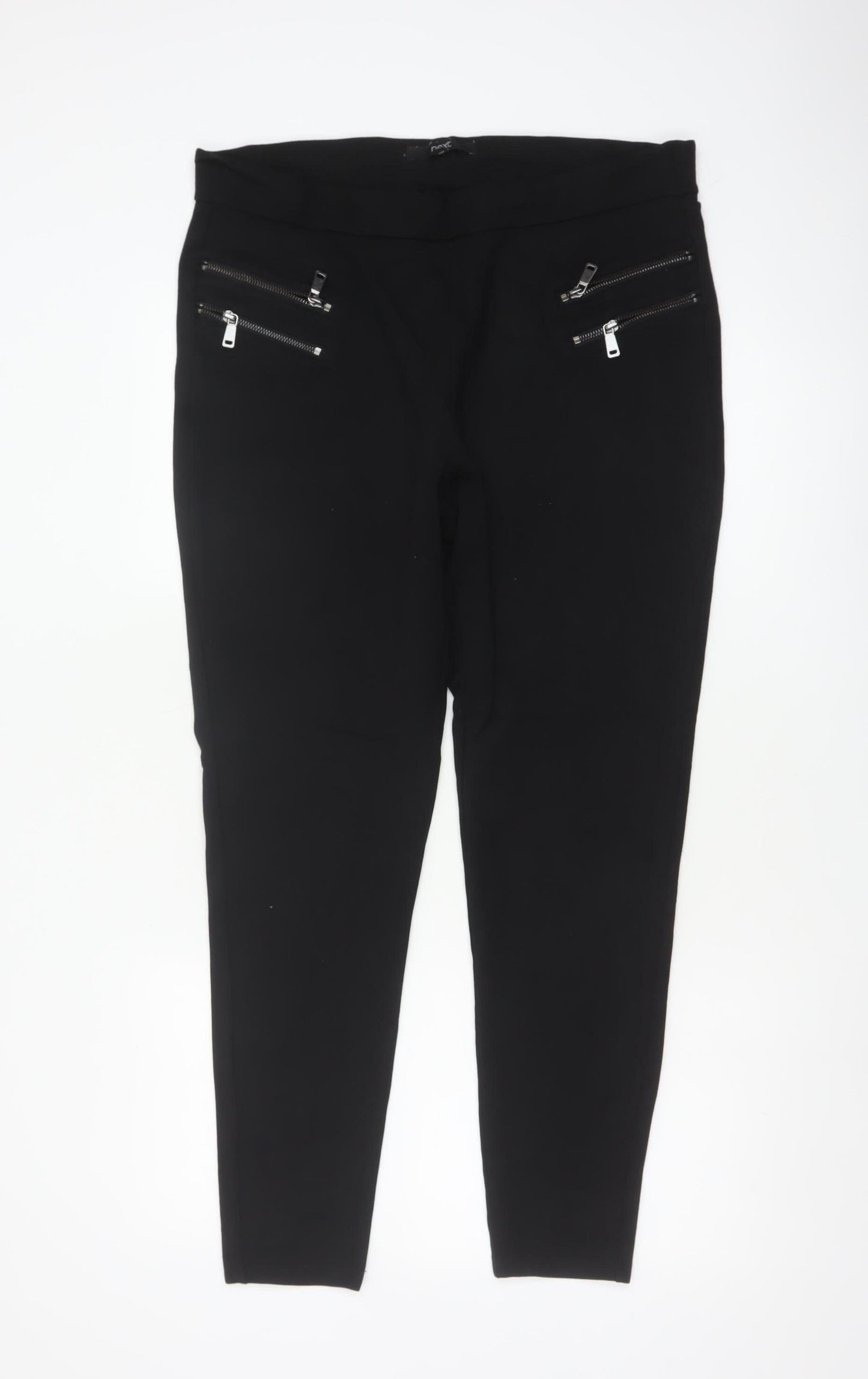 Next Women’s Black Size 18 Skinny Stretch Zip Detail Trousers