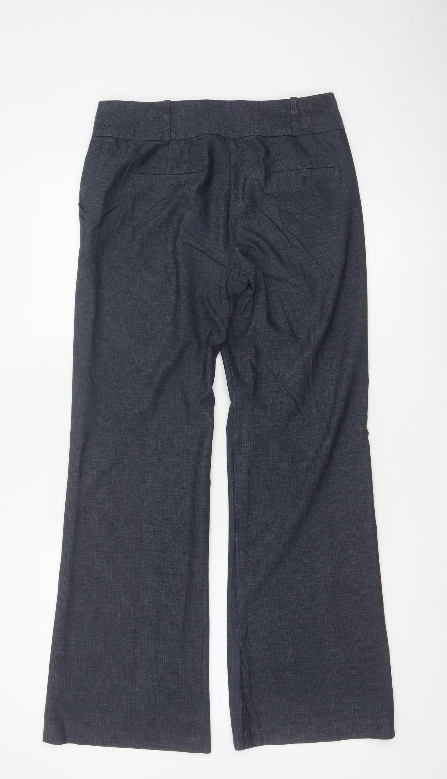 Next Women’s Blue Size 8R Tailored Bootcut Dress Trousers Pockets