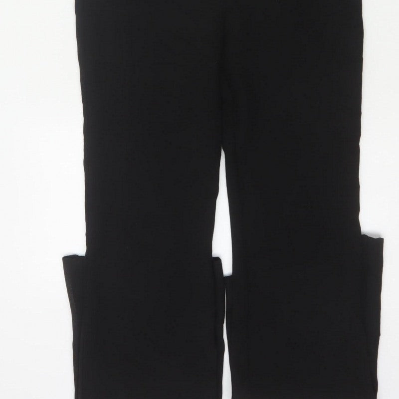 Zara Women Black S High Neck Sleeveless Zip Flared Jumpsuit