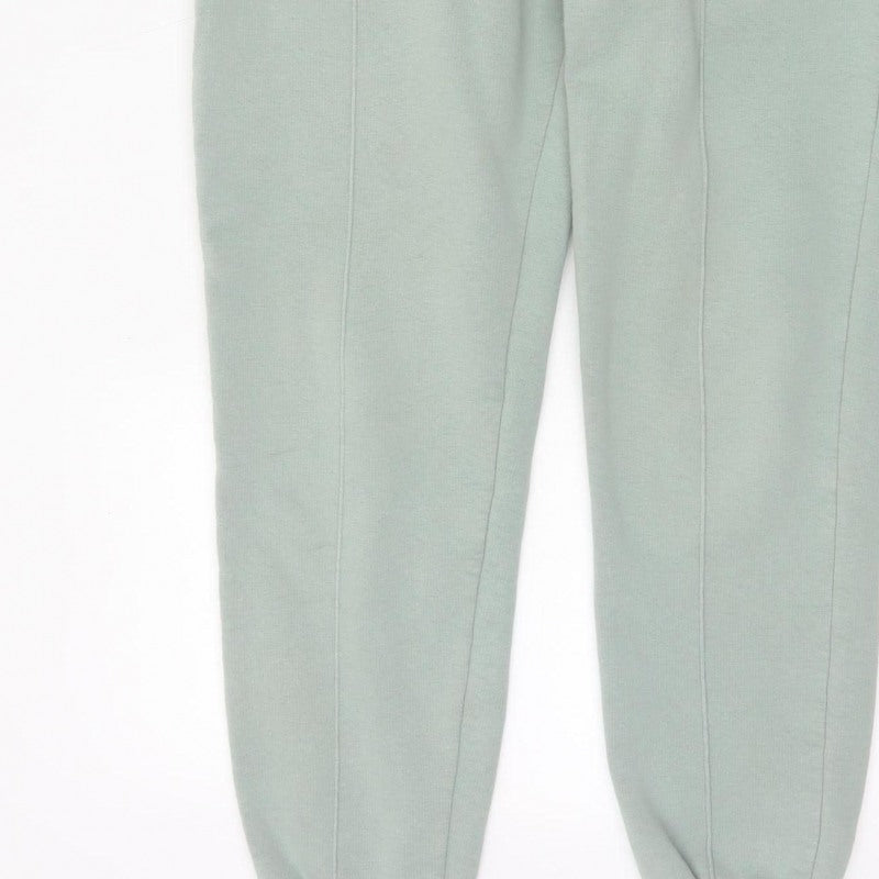 Fórena Women’s Green UK 10 High Rise Fleece Lined Logo Joggers