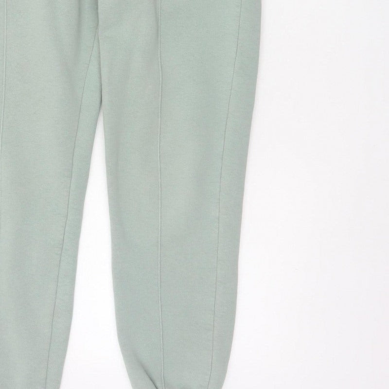 Fórena Women’s Green UK 10 High Rise Fleece Lined Logo Joggers