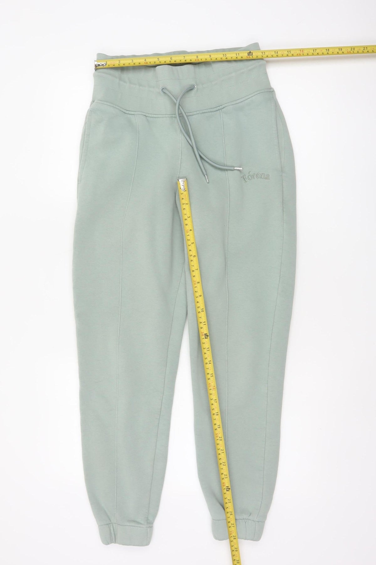Fórena Women’s Green UK 10 High Rise Fleece Lined Logo Joggers