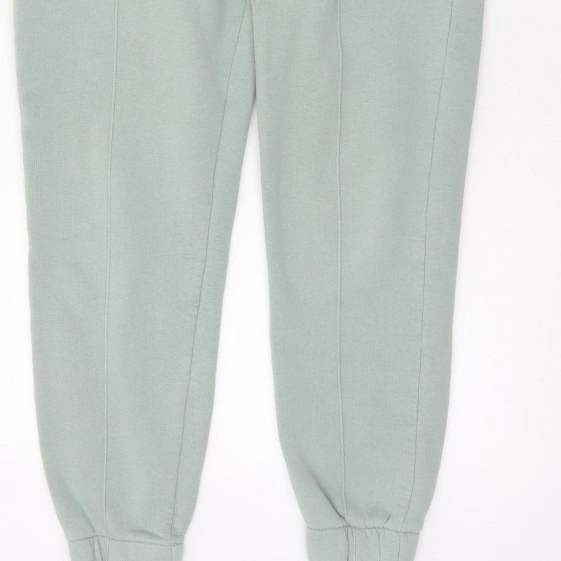 Fórena Women’s Green UK 10 High Rise Fleece Lined Logo Joggers