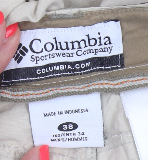Columbia Men’s Beige 38 Cargo Trousers Straight Leg Outdoor Hiking