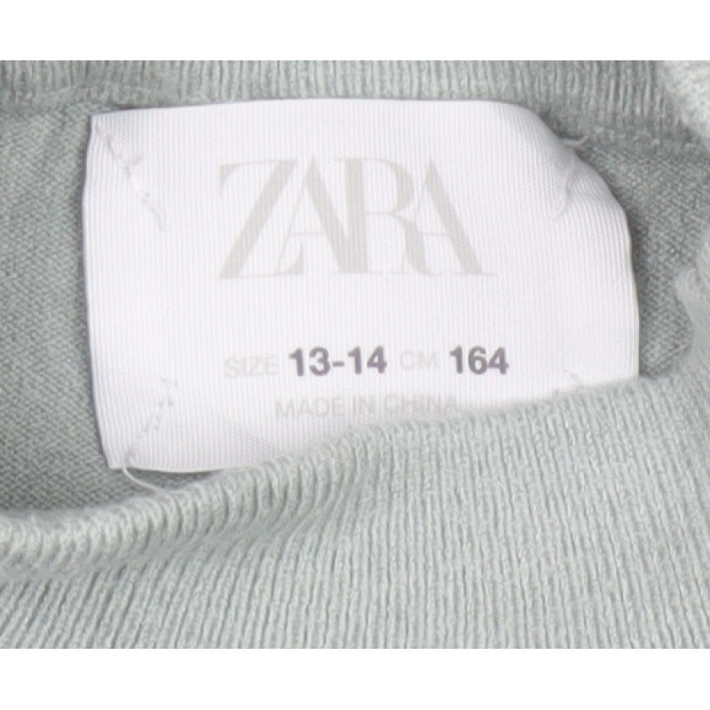 Zara Girls Mint Green High Neck Knit Pullover Jumper 13-14 Years