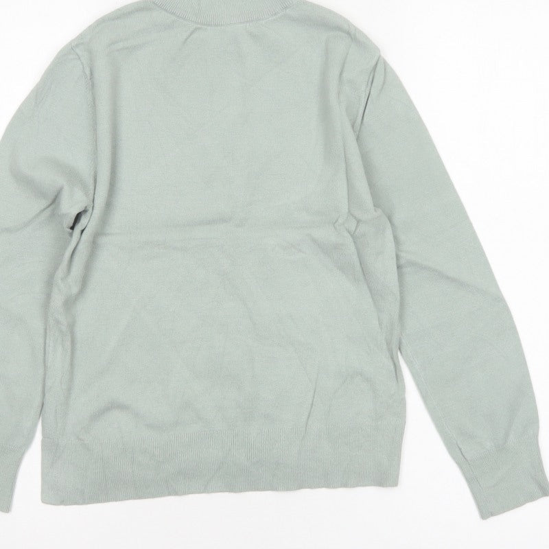Zara Girls Mint Green High Neck Knit Pullover Jumper 13-14 Years
