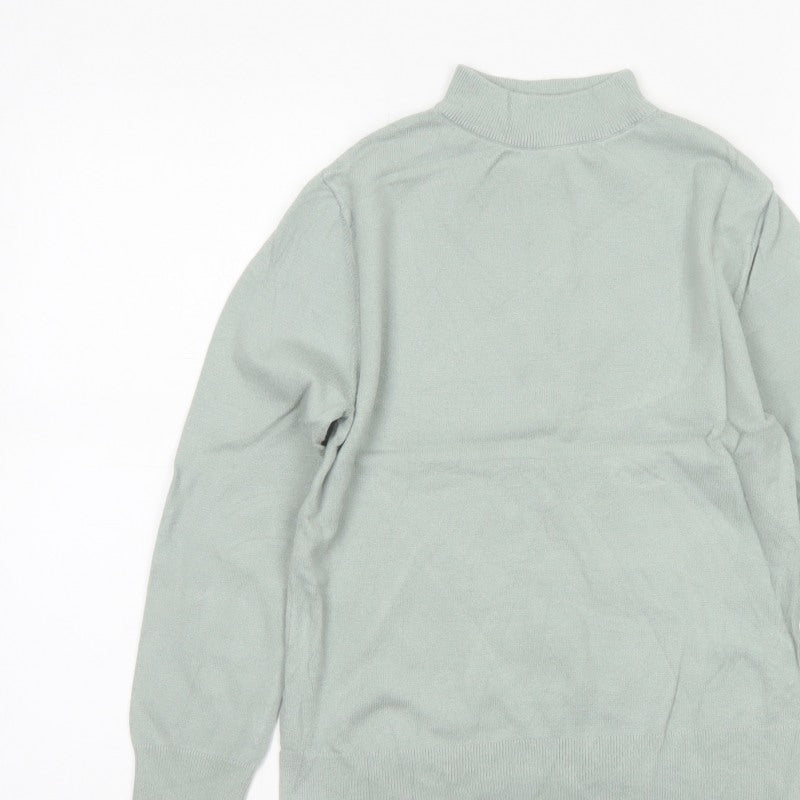 Zara Girls Mint Green High Neck Knit Pullover Jumper 13-14 Years