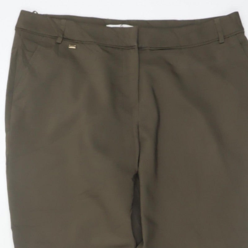 Wallis Women’s Brown Petite UK 14 Tapered Smart Work Trousers